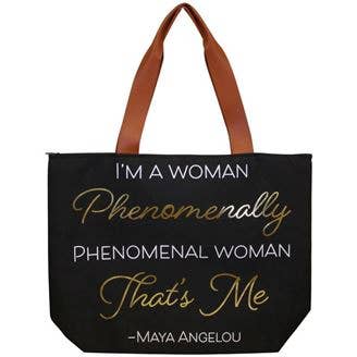 Phenomenal Woman Latte Mug & Phenomenal Woman Canvas Bag