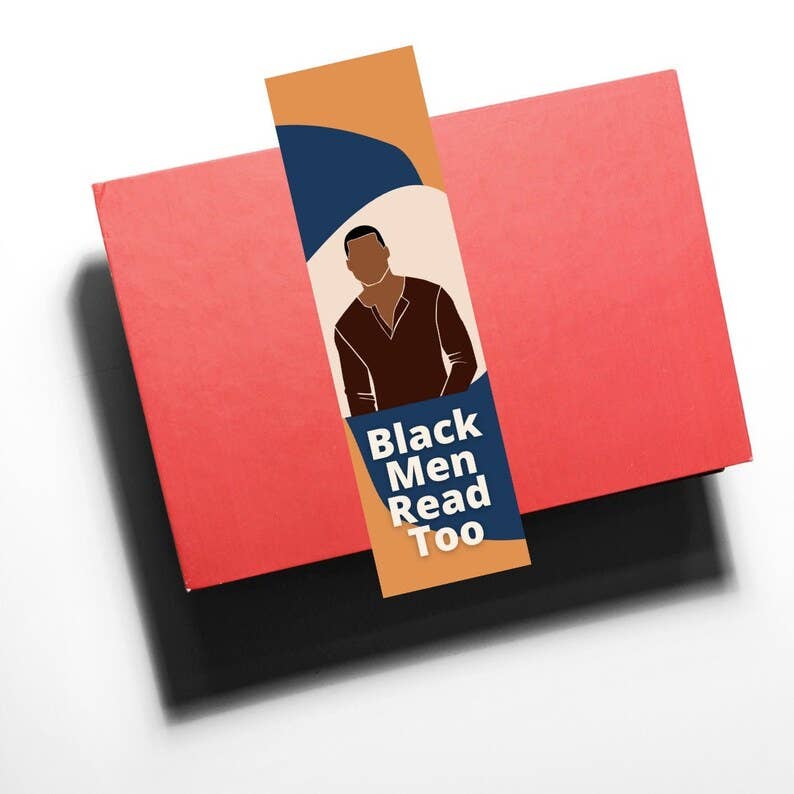 Laminated Black Men Read Too Bookmark