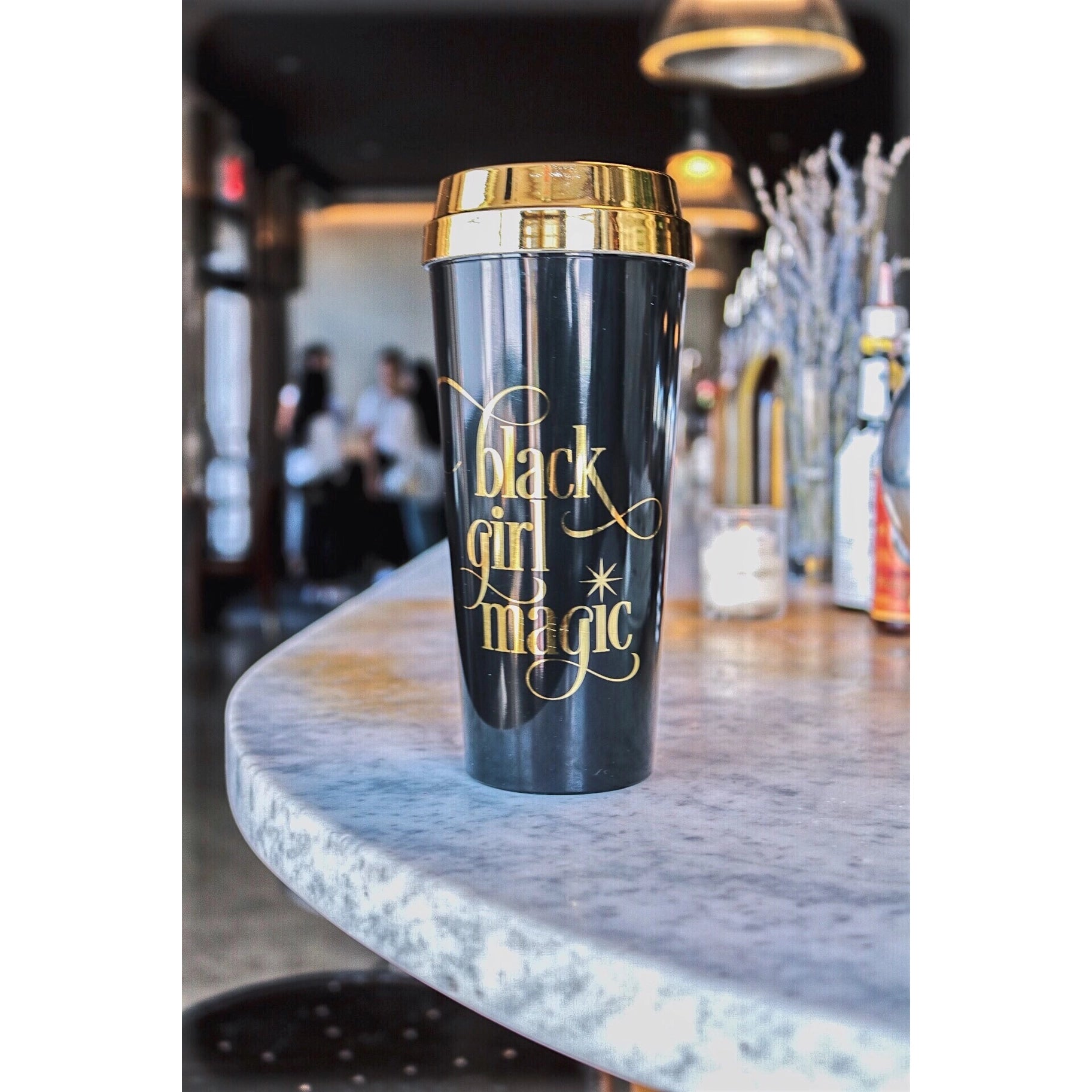 Black Girl Magic :: Gold Lid Travel Mug